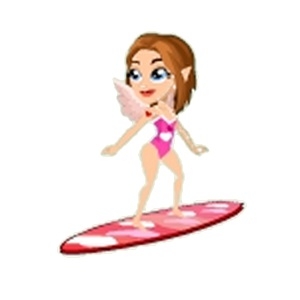 Cupid Fairy Surfer